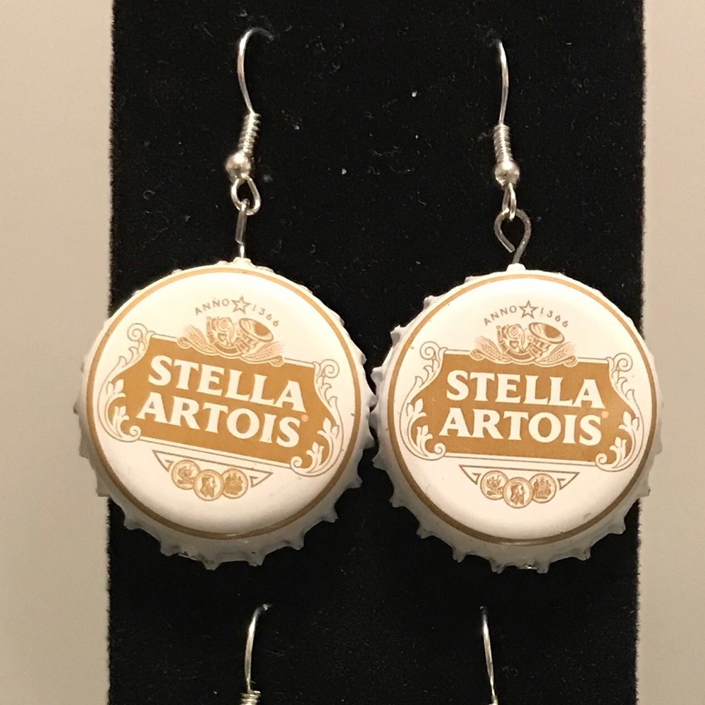 Stella bottle cap earrings!